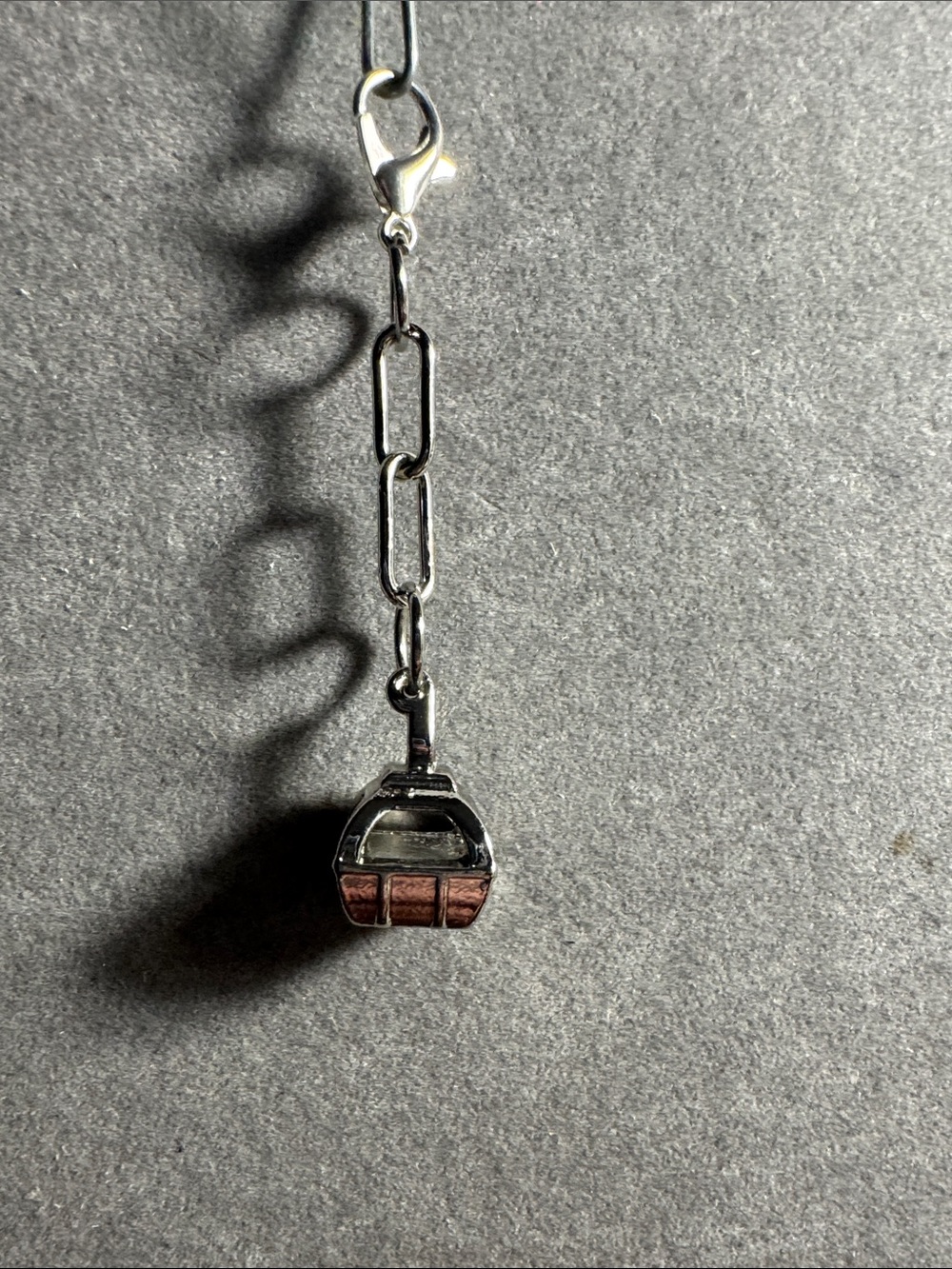 Hand Crafted Silver Cable Car Key Or Purse charm